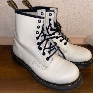 White Dr. Martens Boot